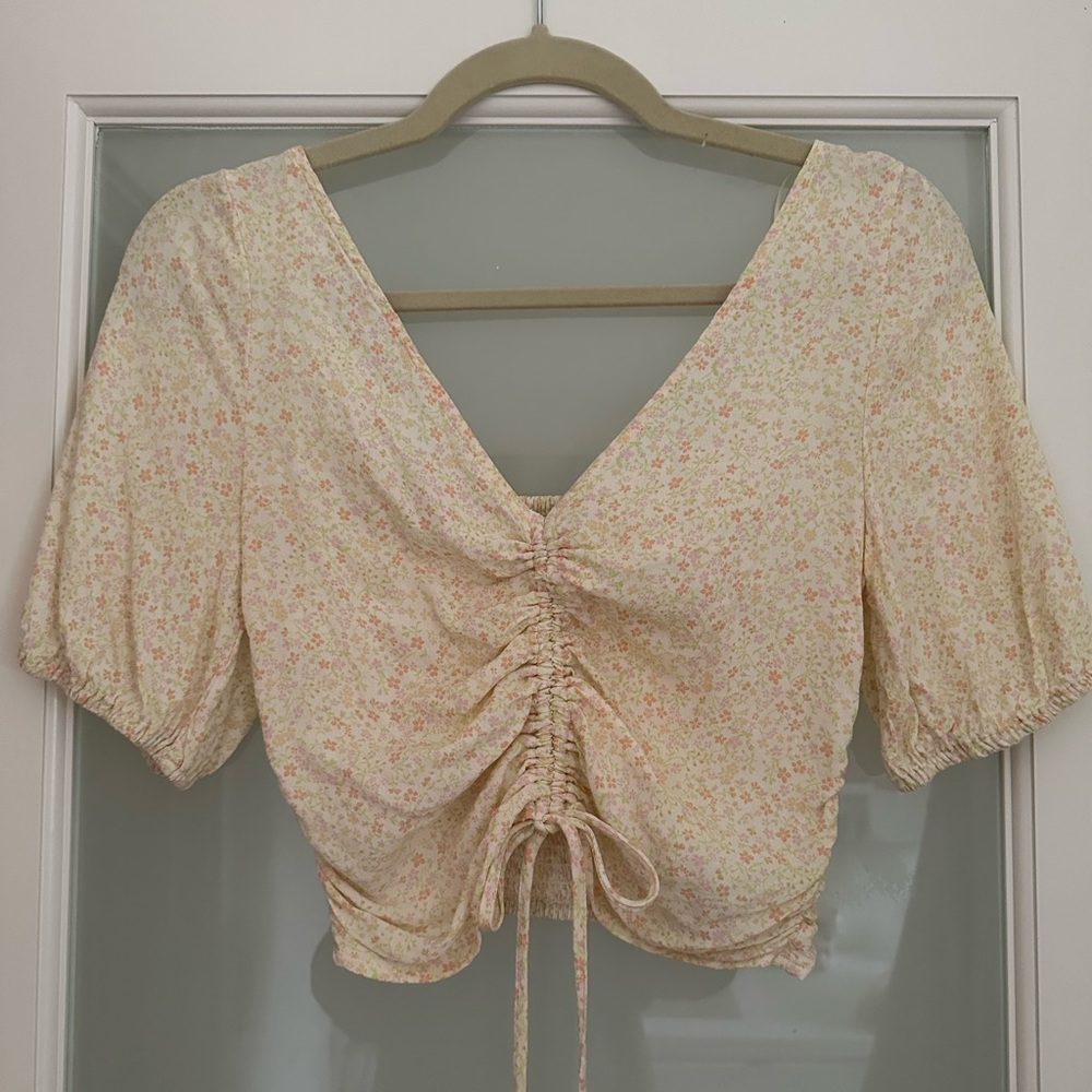 Light yellow crop top